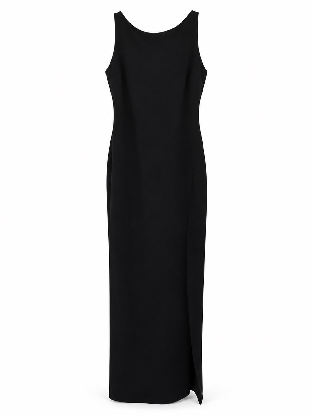 Classic Black Sleeveless Evening Gown